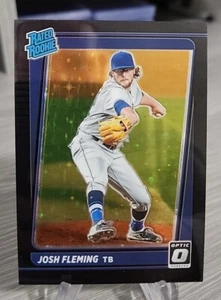 Josh Fleming 2021 Donruss Optic Rated Rookie Black Stars Prizm /149 #92 Rays - Picture 1 of 2