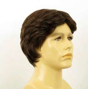 Perruque homme 100% cheveux naturel châtain ref THIBAUT  6spw - Picture 1 of 7