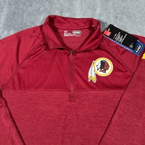 Washington Redskins Shirt Long Sleeve Quarter Zip Small NFL Football Under Armou - Picture 1 of 16