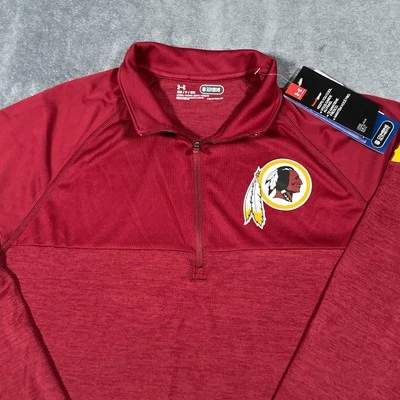Camisa Washington Redskins Manga Larga Cuarto Cremallera Pequeña NFL Fútbol Under Armou Foto 1 de 4