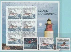 Schweden 2007 ** postfrisch MiNr. 2575-2577+ Klb. 2577 Seenotrettungsdienst - Bild 1 von 1