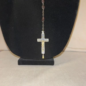 ❤️ROSARIO ANTIGUO RARO RELIQAURY PECTORAL ESPINA CRISTI SEMILLA CUENTAS FALTA RELIQUIA - Imagen 1 de 7