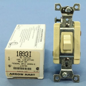 Arrow Hart Spec Grade Ivory 3-Way Toggle Wall Light Switch Control 15A 1893I - Picture 1 of 7