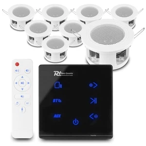 Home Bluetooth Ceiling Speaker System with A100B Wall Amplifier and 8x 3" CSBA3L - Picture 1 of 12