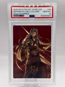 Sello dorado serie de arte Sephiroth Fabled Soldier 44/53 Magic The Gathering PSA 10 GM - Imagen 1 de 2