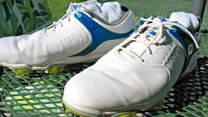 FootJoy FJ Tour-S Herren Golfschuhe weiß Größe 10 gebraucht kostenloser Versand - Bild 1 von 11