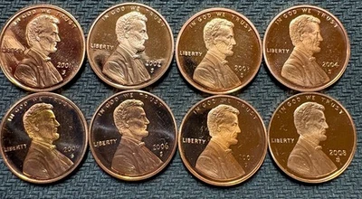 Moneda de 8 centavos conmemorativos Lincoln 2000-2008 S gema camafeo profundo a prueba Foto 1 de 3