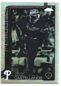 2025 Topps Chrome Nick Castellanos Negative Refractor - Philadelphia Phillies - Picture 1 of 2