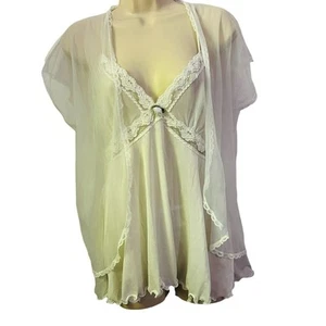 Vintage Delicates Bridal Peignoir 3 Piece Set White Special Occasion Womens M - Picture 1 of 13