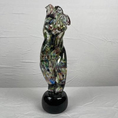 Murano Style Art Studio Glass Female Torso 15” READ - Image 1 of 4