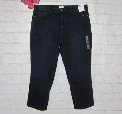 Jeans Sonoma Feminino Tamanho 20W Azul Lavagem Escura Cintura Alta Perna Reta Elástico Novo! - Imagem 1 de 4