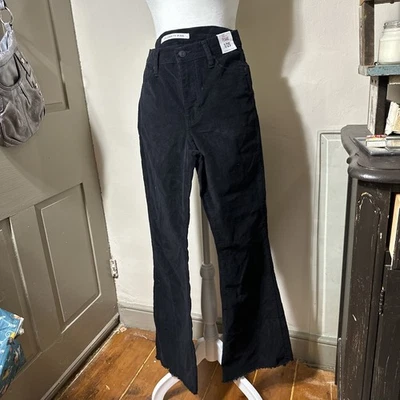 Celebrity Pink Pants, Women 4 (21x35), Black Corduroy, High Rise, Flare, NWT - Image 1 of 4