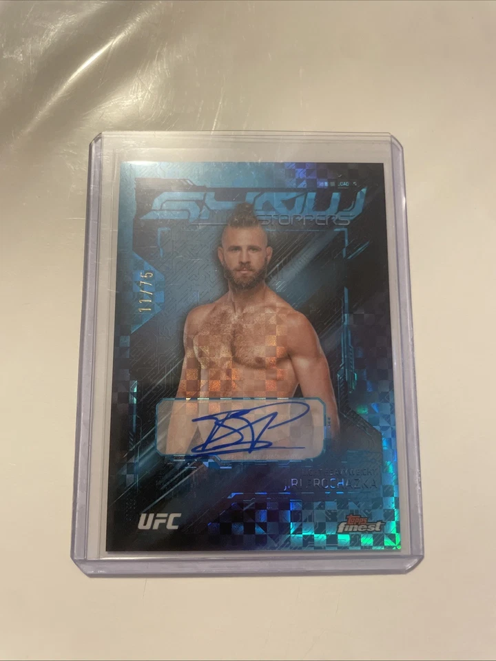 2025 Topps Finest UFC Jiri Prochazka Blue Checkerboard On Card Auto /75 SP - Image 1 of 1