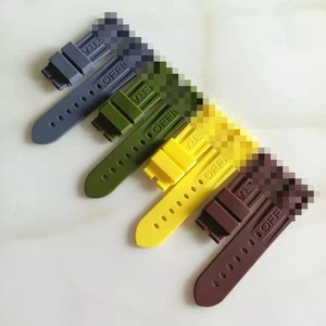 Reloj Panerai negro 22/24/26 mm correa de buceo de goma para hebilla de cierre MXE07XDG  - Imagen 1 de 15