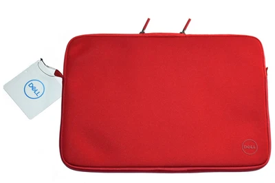Nueva funda de neopreno para computadora portátil Dell 15" roja - Estuche de transporte delgado M02GD 2GFGP Foto 1 de 4