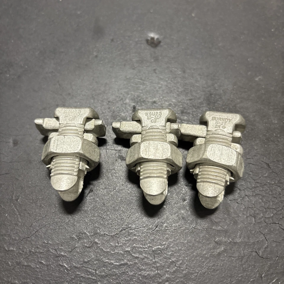 KSU23 BURNDY SPLIT BOLT, #8 TO #2 WIRE TIN PLATED COPPER (3 EA) - Image 1 of 1