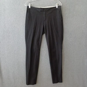 Maison Jules Pants Womens 6 Black Straight Leg Flat Front Casual Workwear Pants - Picture 1 of 11