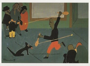 Postcard Jacob Lawrence "The Yo-Yo Game (Bo-Lo Game)" 1937 African-Amer MNT - Picture 1 of 1