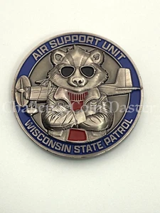 F61 Wisconsin State Patrol Air Support Unit Aviation Police Challenge Coin - Bild 1 von 2