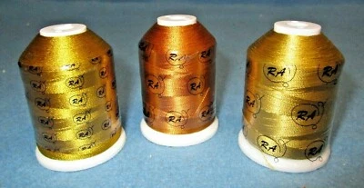 Robison Anton 100% Rayon Thread Set of Three New Golds - Image 1 of 4