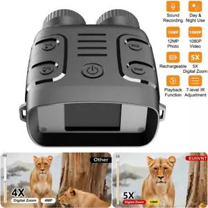 Night Vision Goggles Infrared Binoculars 1080P HD 5x Digital Zoom Video Record - Picture 1 of 19