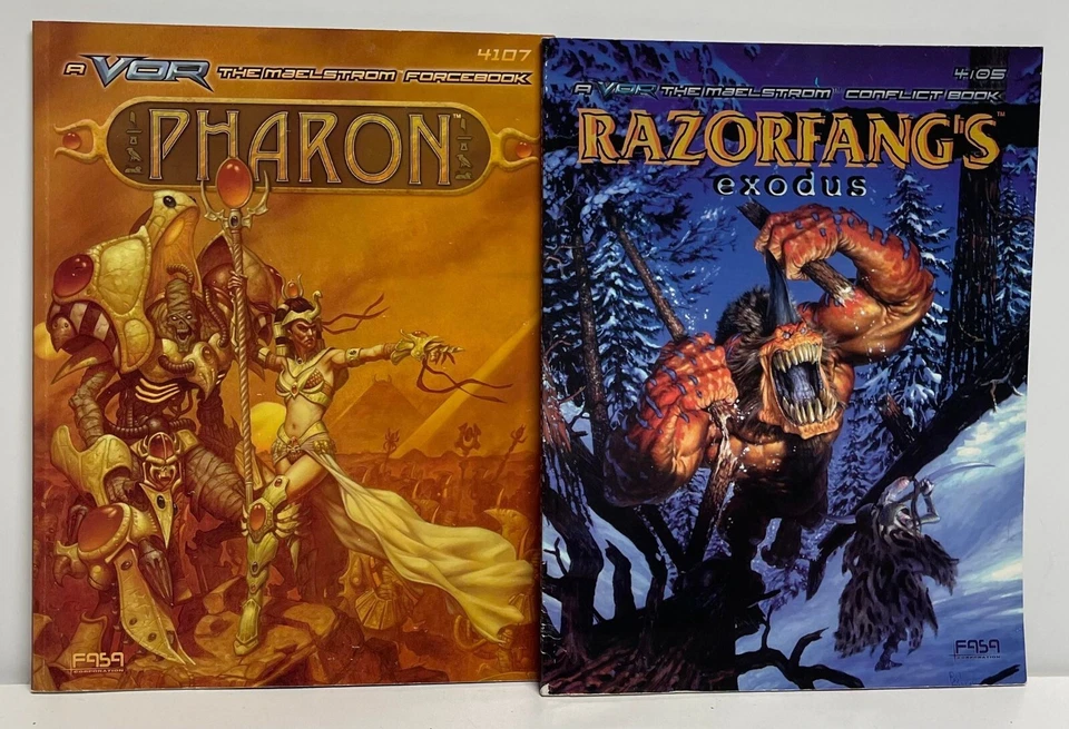 Vor: The Maelstrom Lot of 2 books 2000 Fasa Corp Old School RPG Books 4105 4107 - Image 1 of 1