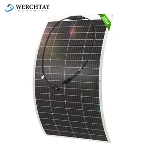 200W Flexible Solarpanel Monokristallin Solarmodul 18V Wohnmobil Wohnwagen Boot  - Bild 1 von 20