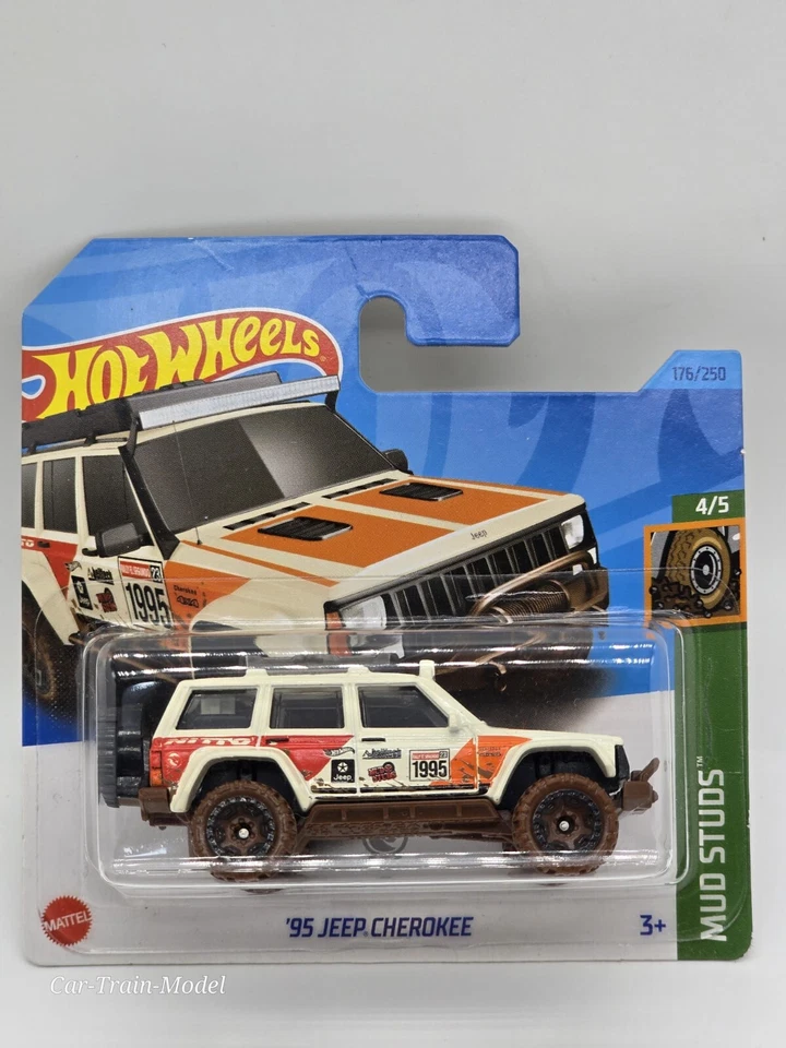 '95 Jeep Cherokee - Treasure Hunt - MUD Studs 4/5 HOT WHEELS 1:64 - Immagine 1 di 1