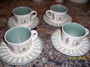 4 Sets PFALTZGRAFF "NatureWood" Portfolio Cups/Mugs & Saucers PERFECT Condition - Picture 1 of 3