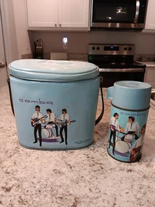 1967 Combo Brunch Bag Lunch Box & Thermos * Vintage * Lunchbox kit - Picture 1 of 6