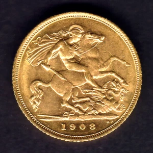 Australia.  1908 Sydney - Half Sovereign.. Near Full Lustre - aU/UNC - Bild 1 von 2