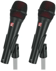 2) Se Electronics V7 Black Metal Handheld Dynamic Microphones Supercardioid Mics - Picture 1 of 10
