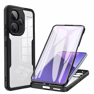 For Xiaomi Redmi Note 13 Pro Plus Full Cover Acrylic Hybrid TPU Protection Case - Picture 1 of 8