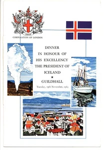 Iceland, 1963 President of Iceland visit to UK souvenir program Tuck pub. - Picture 1 of 5