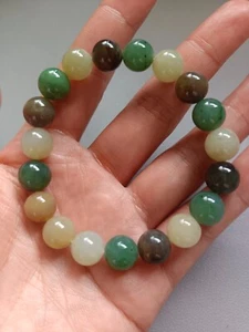 Bracciale Giada Hetian Certificato Vari Colori Nefrite Mano Stringa Gioielli - Foto 1 di 20