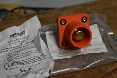 Marinco Camlok Panel Mount Male Orange CLS40MRSB-G Cam Lok Threaded Stud - Image 1 of 4