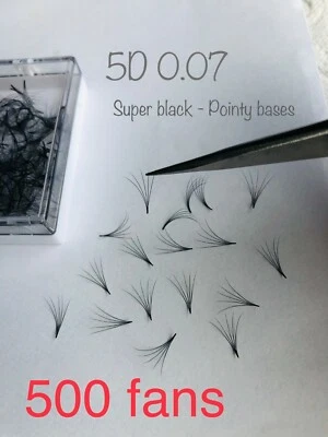 Pre made Volume Fans 5D 0.07super pointy stem 500 or 1000 fans box (Promade fan) - Image 1 of 4