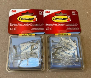 2x6ct Medium Wire Command Hook, 2 lb, 17065CLR-6ES, Damage-Free Hanging 3M - Picture 1 of 2