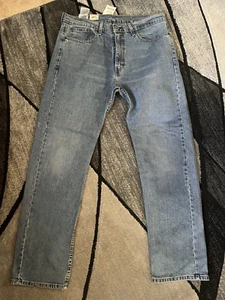 Jeans denim da uomo taglia W 36 L 32 Levi 505 lavaggio leggero irregolare - Foto 1 di 6