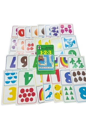 Tarjetas flash a juego preescolar 1980 Rainbow Works 1 2 3 Foto 1 de 2