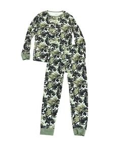 SWEET BAMBOO KIDS 2 PIECE PAJAMAS SET GREEN CAMOFLAUGE ECO LUXURY LONG SLEEVE 7 - Picture 1 of 5
