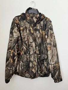 Remington Men's Camo Hunting Jacket Hardwoods Real Tree Hooded Full Zip Med - Picture 1 of 17