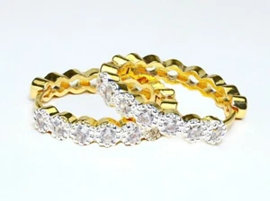 Hermosos pendientes de aro de 1 pulgada oro amarillo 22K joyería hecha en tailandés GP GT23 - Imagen 1 de 5