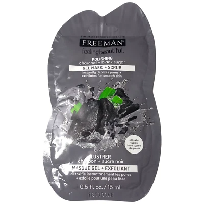 Freeman Charcoal and Black Sugar Detox Polishing Face Gel Mask and Scrub - Image 1 of 4