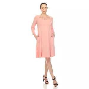 Criss Cross Neckline Swing Midi Dress ( Plus Size Available ) - Picture 1 of 101