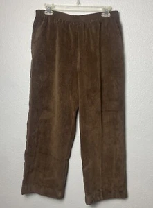 Pantalones de pana marrón ALFRED DUNNER para mujer talla 12 cintura elástica completa - Imagen 1 de 5