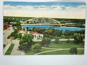 Postcard Gateway Bridge to Old Mexico A Rogers Photo Brownsville H325 - Bild 1 von 2