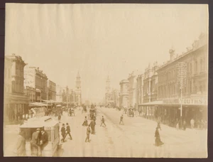 Australia, Adelaïde - Kind Street - Vintage albumen print c.1888 - 15x20 cm - Picture 1 of 2