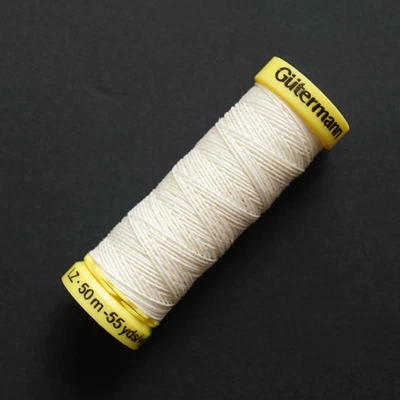 Gutermann Linen Thread 50m 4011 Natural White Strong Bookbinding Leather Sewing - Image 1 of 4