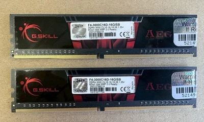 G.SKILL Aegis 16GB (2 x 8GB) DDR4 3000 (PC4-24000) RAM 288-Pin Intel XMP 2.0 - Image 1 of 3